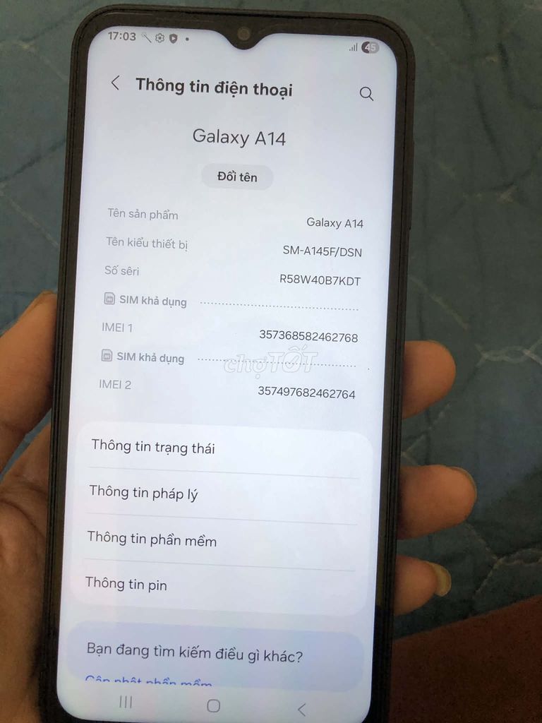 Samsung Galaxy A14 128GB Đen. Mua bán Điện thoại tại Quận Cẩm Lệ Đà Nẵng được đăng bởi Nguyễn Thanh hình 1