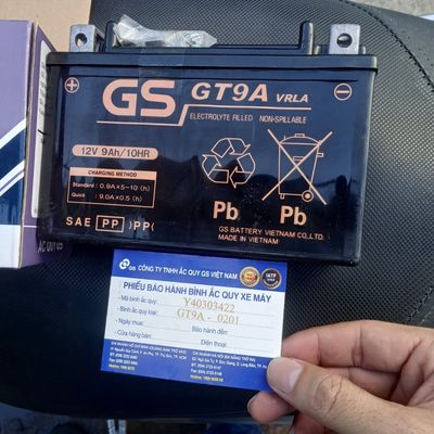 Bình ắc quy GS GT9A new 100%