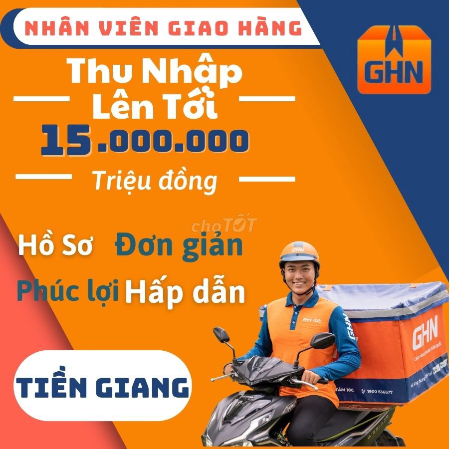 [CAI LẬY] TUYỂN SHIPPER LƯƠNG ĐỈNH NÓC