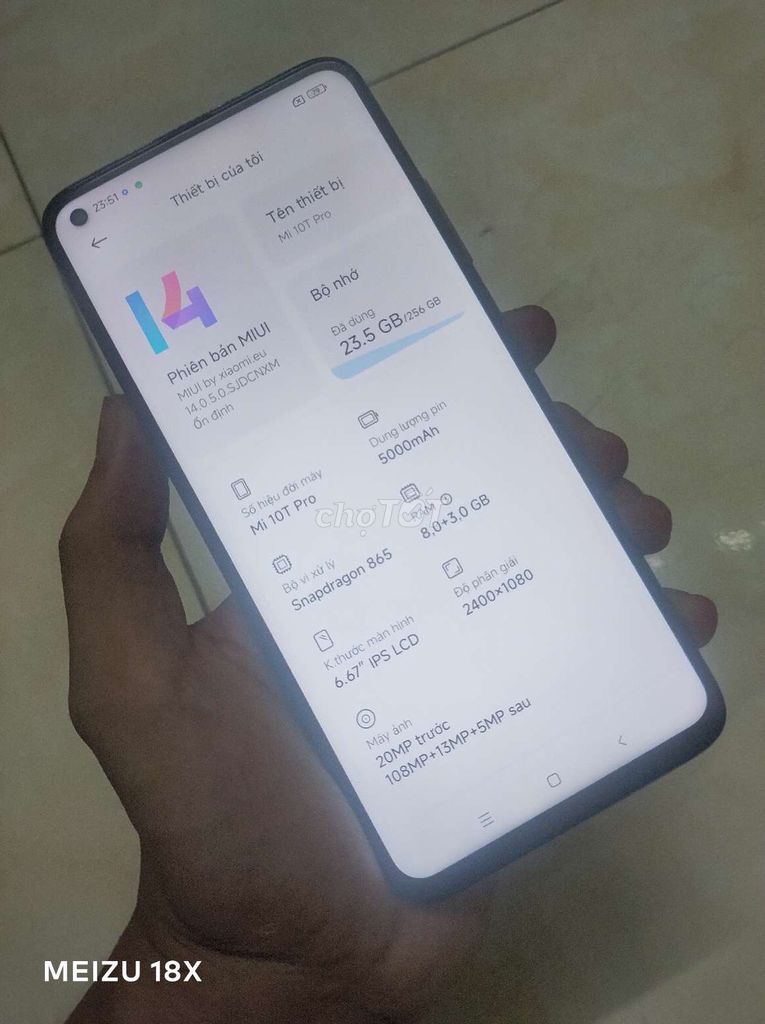 THANH LÝ Xiaomi Mi 10T Pro 8/256GB Đen