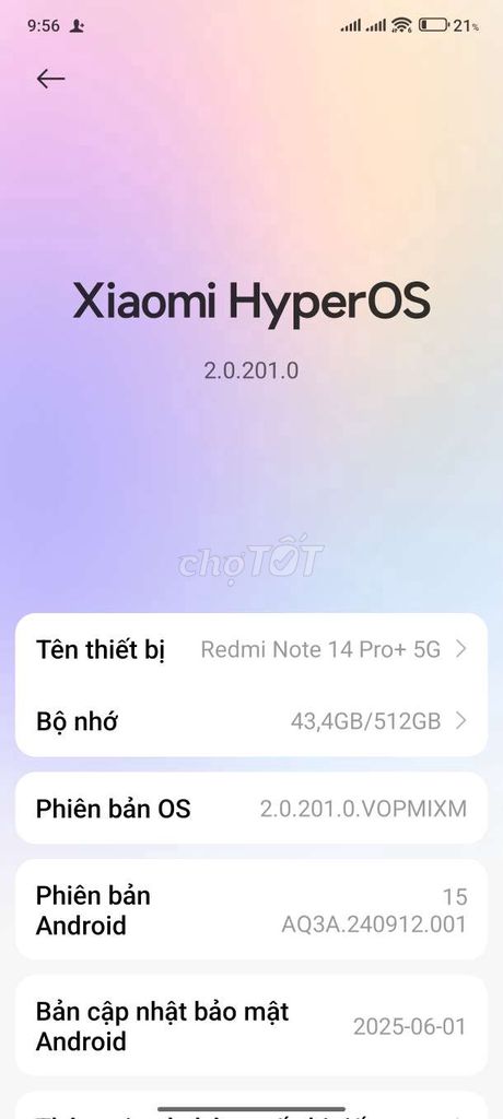 Xiaomi Redmi Note 14 Pro+ 5G 512GB. Mua bán Điện thoại tại Thị xã Tân Uyên Bình Dương được đăng bởi khá bá hình 1