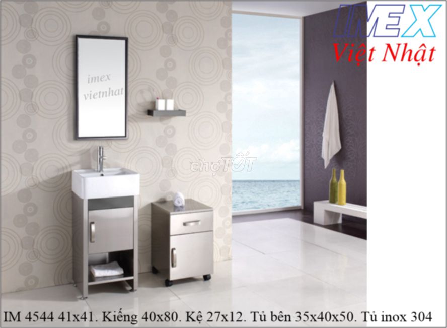 Lavabo tủ inox 304 mạ màu IM 4544