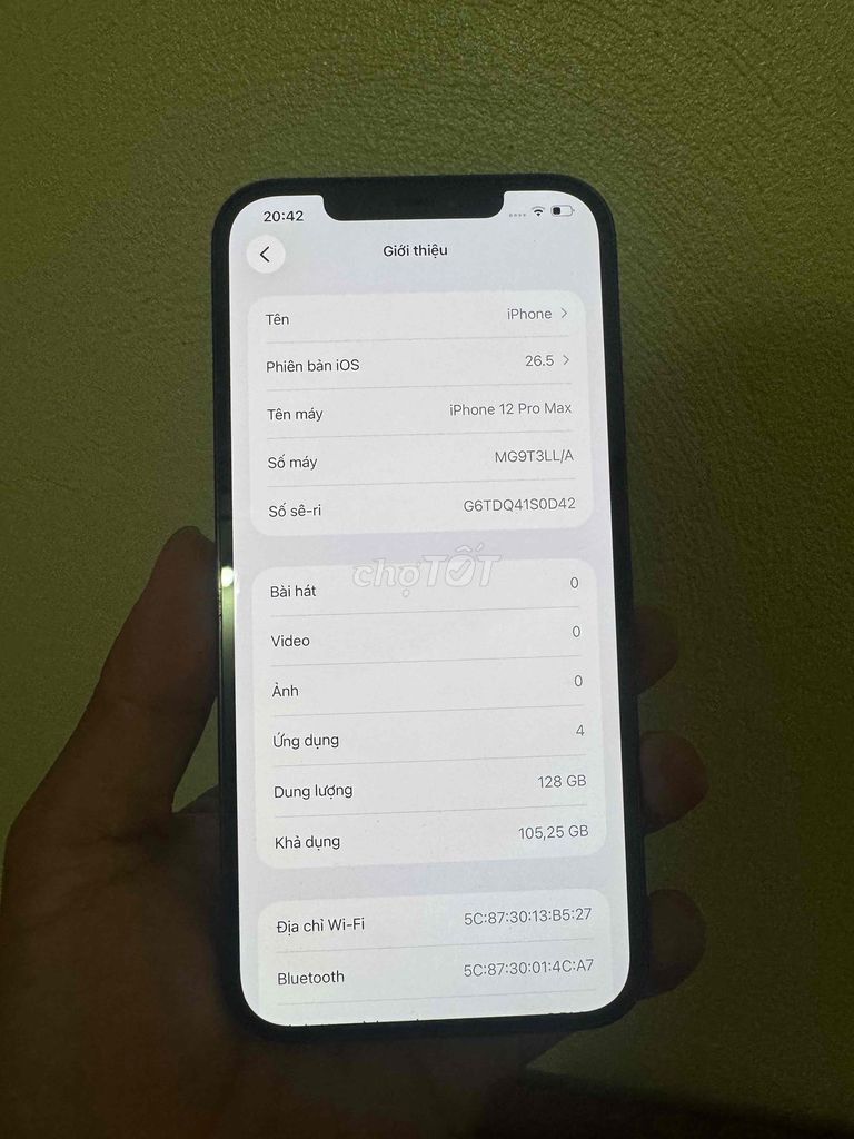 Apple iPhone 12 Pro Max 128GB Đã qua sử dụng. Mua bán Điện thoại tại Thành phố Thái Nguyên Thái Nguyên được đăng bởi vũ sy hình 1