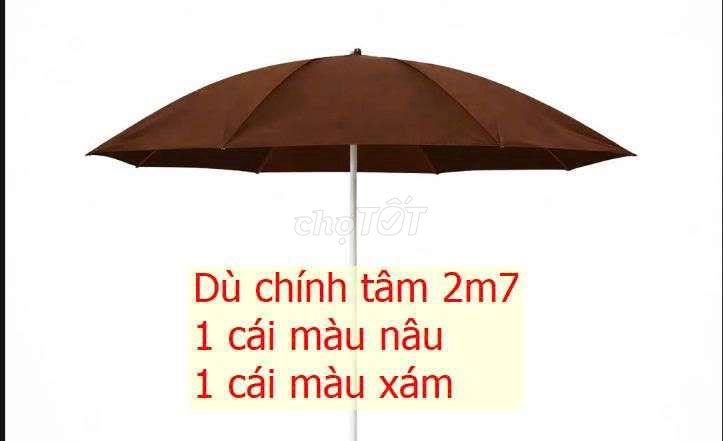 Dù chính tâm 2m7 Nâu, Xám còn mới. Mua bán Nội thất, đồ gia dụng khác tại Quận 7 Tp Hồ Chí Minh được đăng bởi Nguyễn Văn Vỹ hình 1