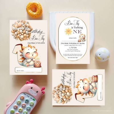 In thiệp thôi nôi & Ảnh tráng gương. Dịch vụ tại Quận Bình Thuỷ Cần Thơ được đăng bởi Yến Ngọc