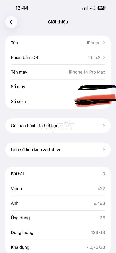 Apple iPhone 14 Pro Max 128GB Tím. Mua bán Điện thoại tại Thị xã Hương Trà Thừa Thiên Huế được đăng bởi Việt hình 1