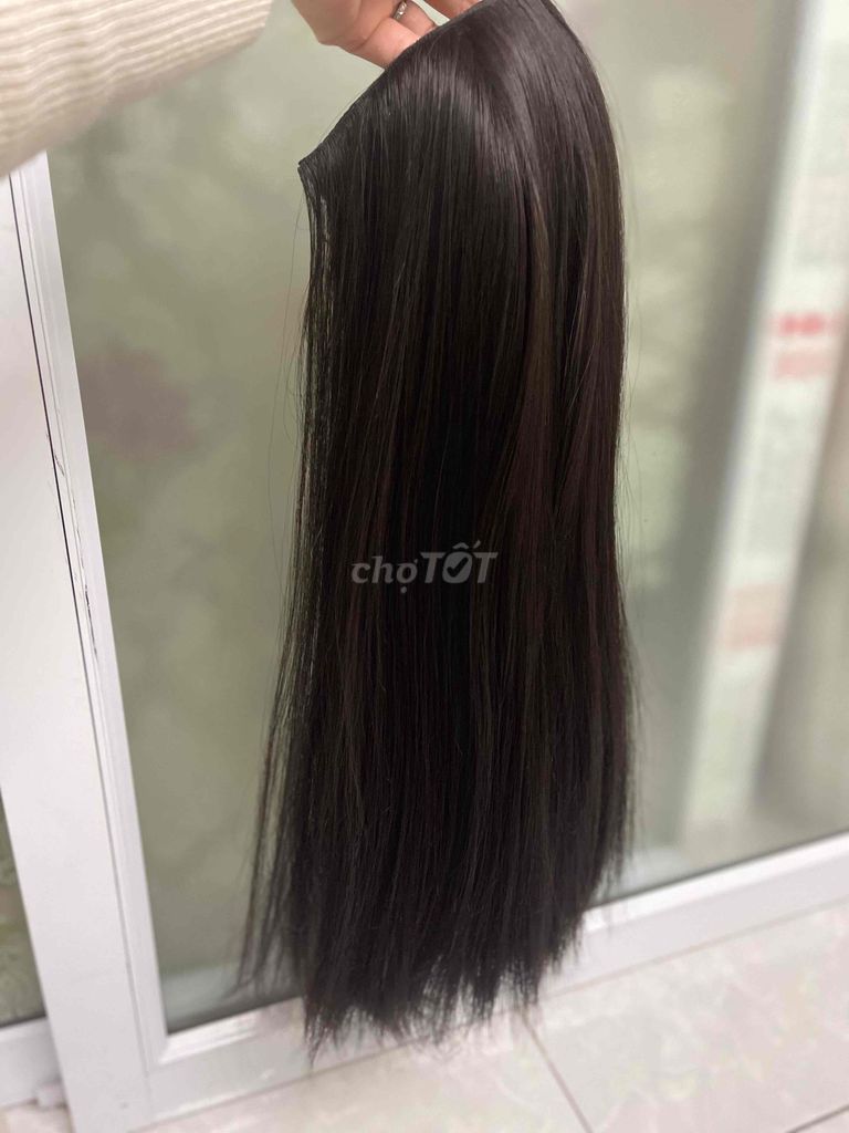 Tóc giả nữ tóc thật Nâu đen. Mua bán Phụ kiện thời trang khác tại Quận Hoàng Mai Hà Nội được đăng bởi Be Lim hình 1