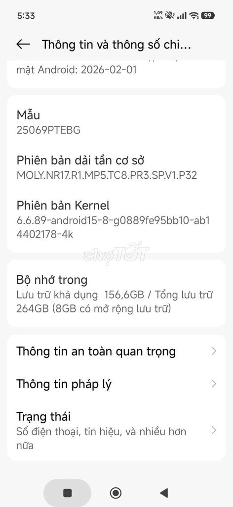 Xiaomi 15T 264GB. Mua bán Điện thoại tại Quận Thanh Khê Đà Nẵng được đăng bởi Thành Kiên hình 1