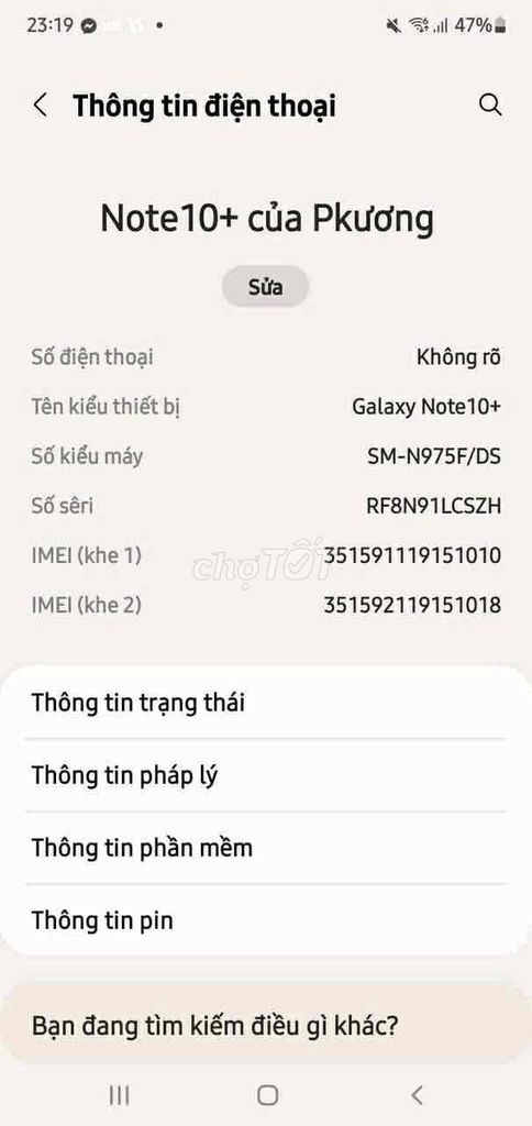 Samsung Note 10 Plus 12GB/256GB 2 sim Exynos. Mua bán Điện thoại tại Thành phố Hòa Bình Hòa Bình được đăng bởi Pkương Hoài hình 1