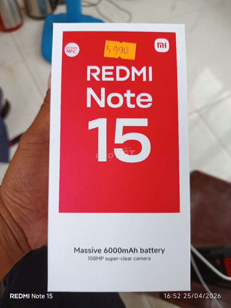 Xiaomi Redmi Note 15. Mua bán Điện thoại tại Huyện Bàu Bàng Bình Dương được đăng bởi Nguyễn  hình 1