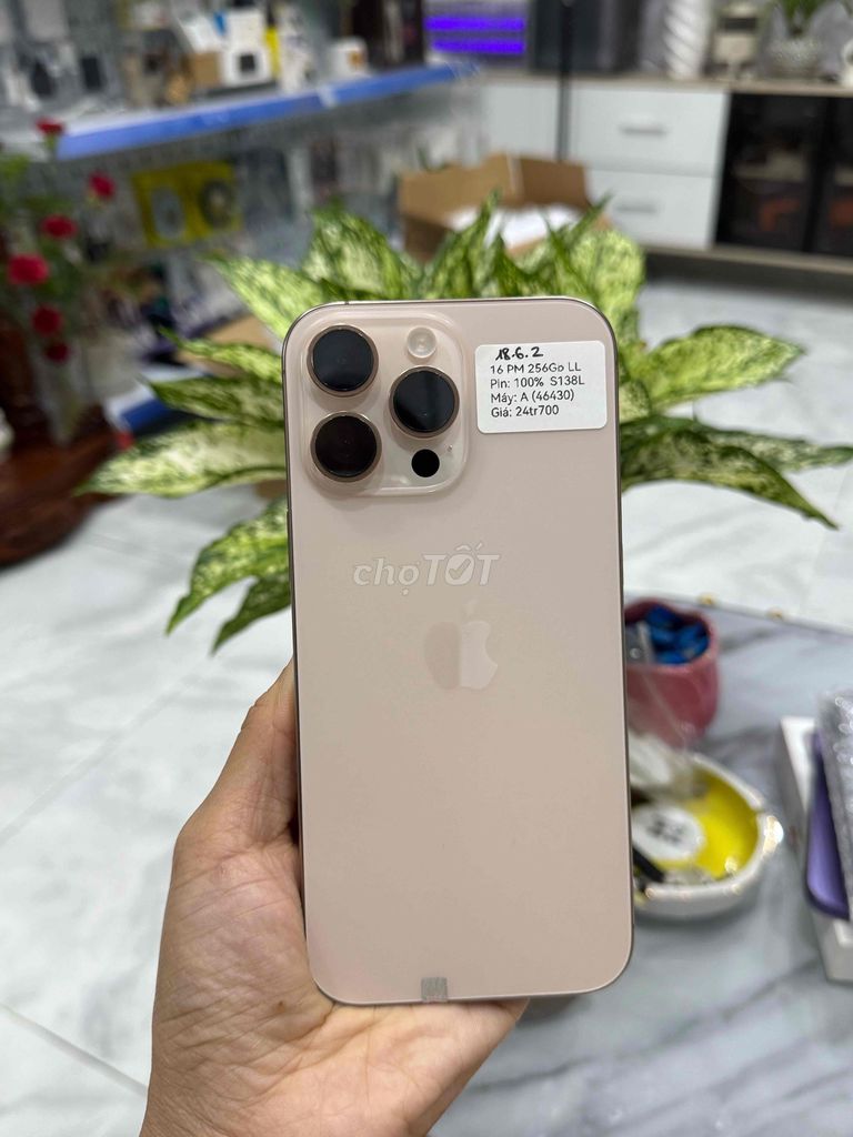 iPhone 16 Pro Max 256G QT Titan Sa Mạc P100 Đẹp 99. Mua bán Điện thoại tại Huyện Hóc Môn Tp Hồ Chí Minh được đăng bởi Nguyễn Thu hình 1