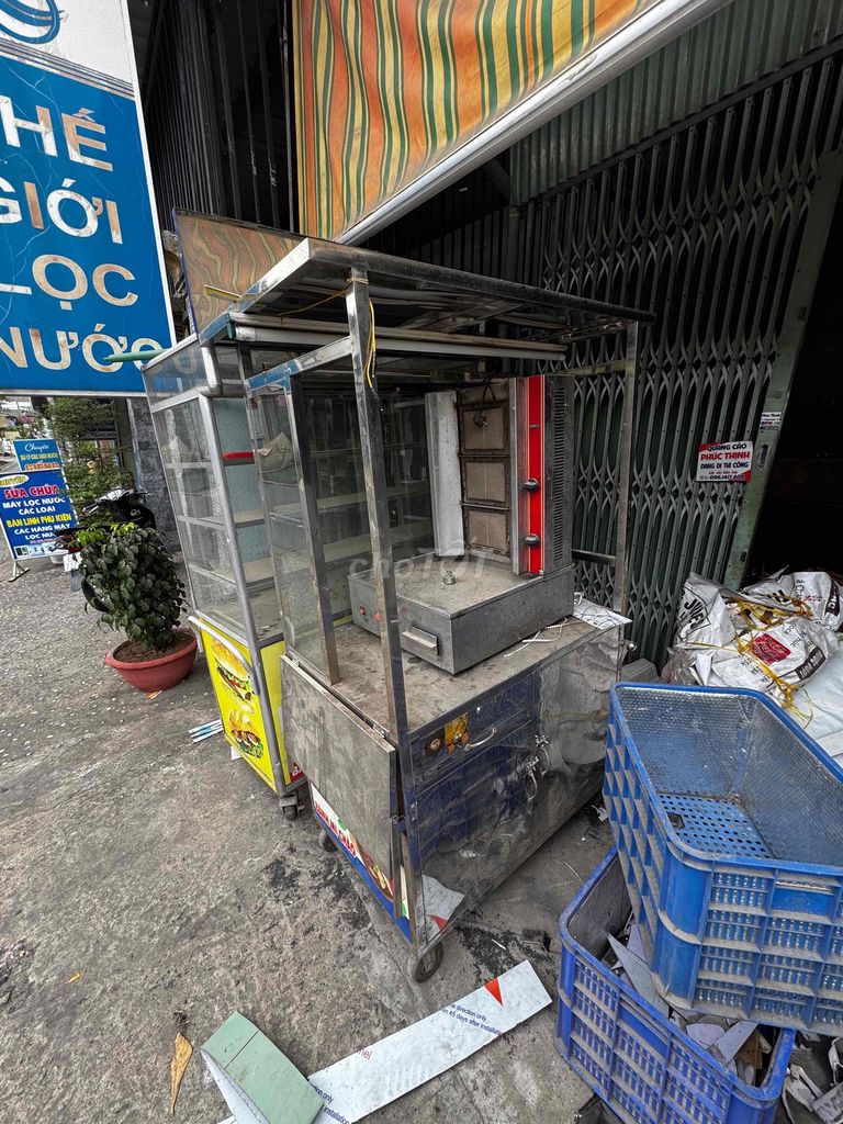 Xe đẩy bán hàng Inox kèm lò nướng. Mua bán Đồ chuyên dụng, Giống nuôi trồng tại Thành phố Biên Hòa Đồng Nai được đăng bởi Phạm Đức Khôi hình 1