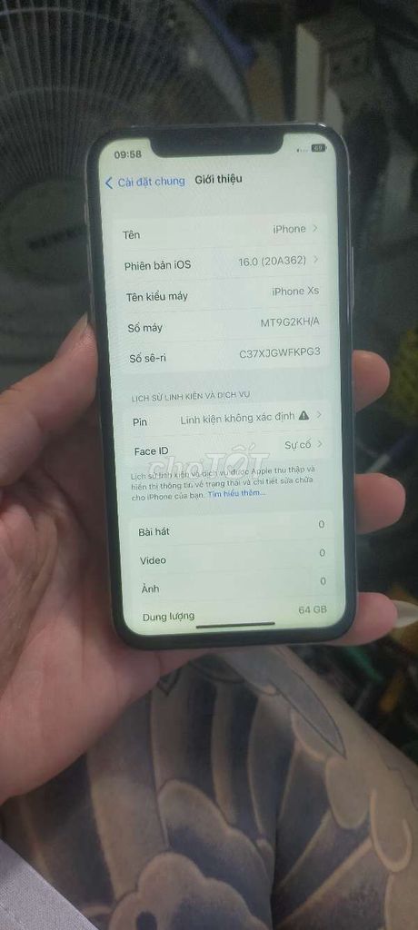 Apple iPhone XS 64GB iCloud ẩn. Mua bán Điện thoại tại Quận 7 Tp Hồ Chí Minh được đăng bởi điện thoại cỏ hình 1