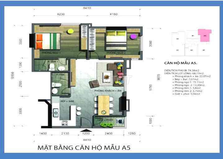 Căn góc 75m2 có sổ hồng Samland Airport