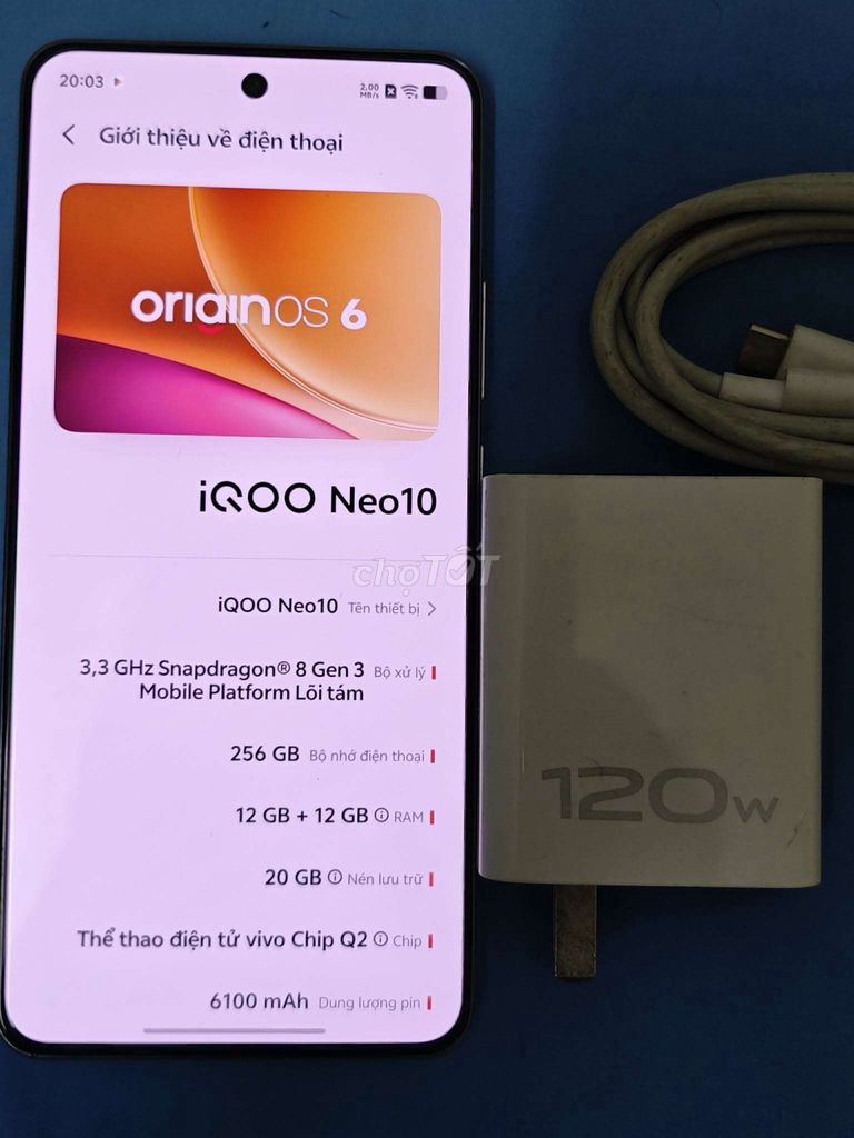 iQOO Neo 10 256 Trắng còn bảo hành có GL. Mua bán Điện thoại tại Quận 6 Tp Hồ Chí Minh được đăng bởi DTYV99TQN1986 hình 1