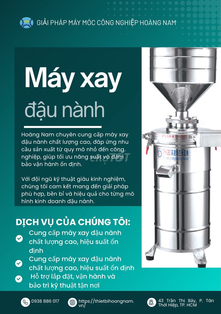 Máy xay đậu nành Hoàng Nam MH-280. Mua bán Bếp, lò, đồ điện nhà bếp tại Quận 12 Tp Hồ Chí Minh được đăng bởi Thiết bị Hoàng Nam hình 1