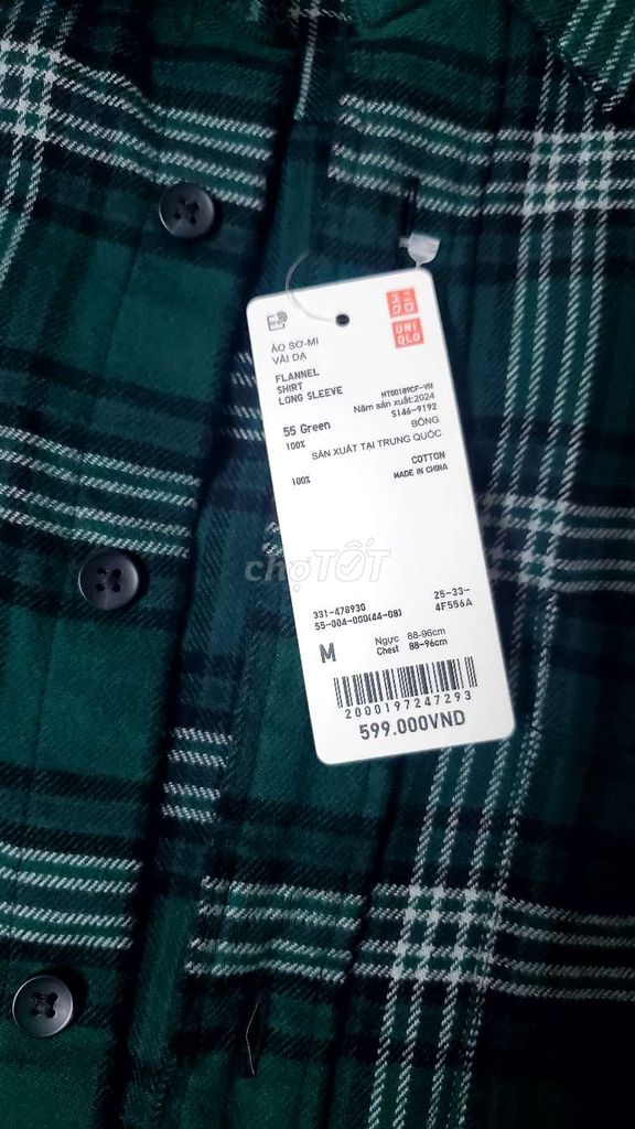 Sơmi Nam Uniqlo Mới