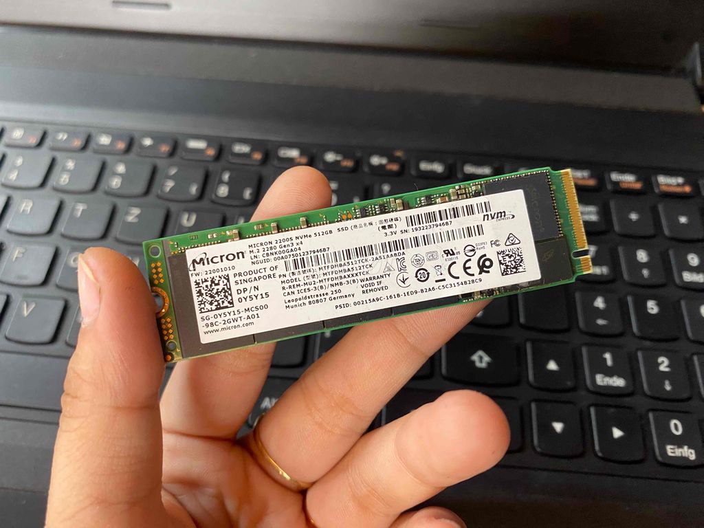 SSD NVME 512GB EM THÁO MÁY LẺ VÀI THANH