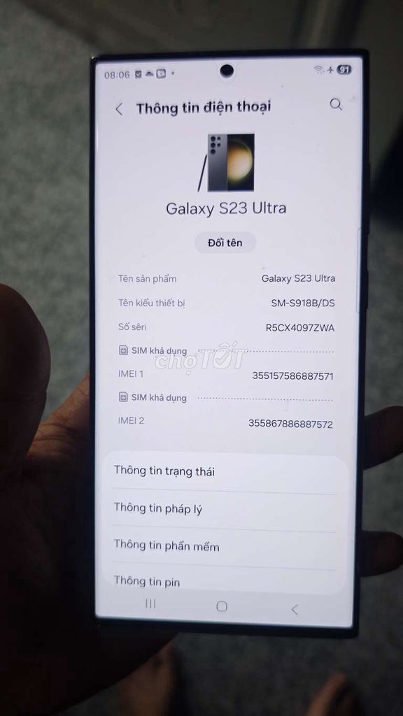 Samsung Galaxy S23 Ultra Xám Đã sử dụng. Mua bán Điện thoại tại Huyện Chơn Thành Bình Phước được đăng bởi long hình 1