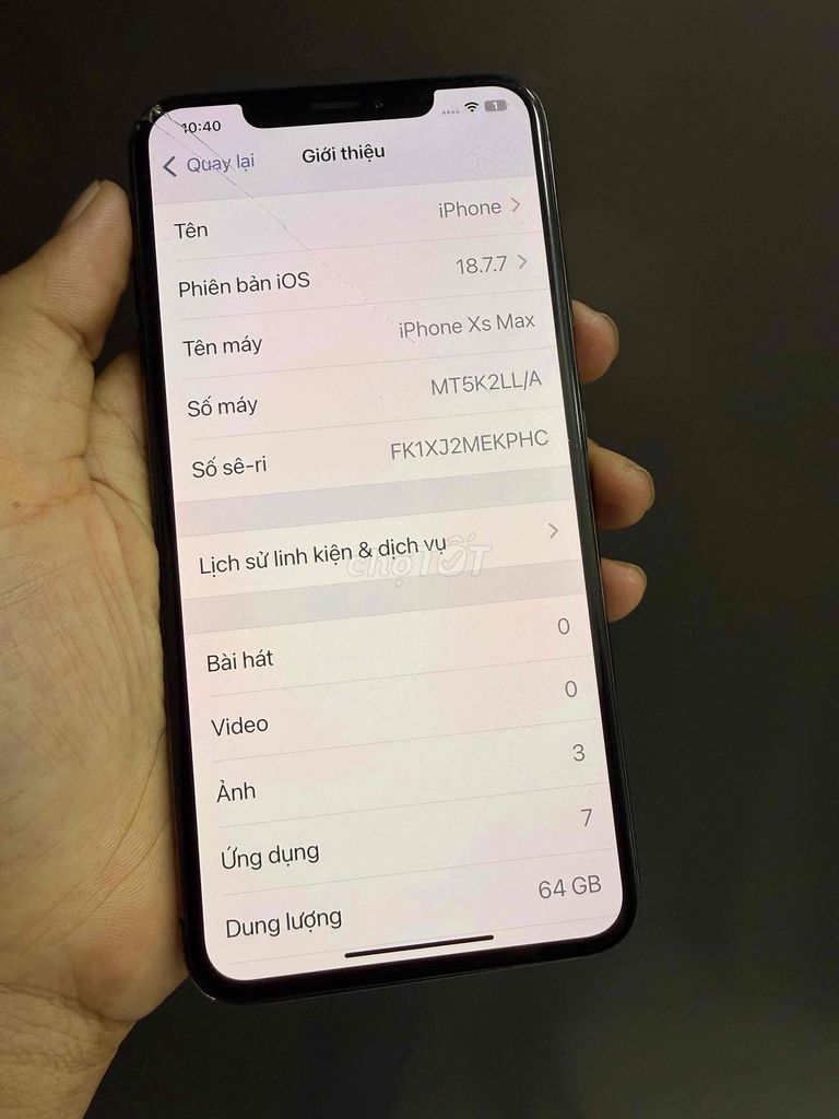 iPhone Xs Max 64GB Zin Full. Mua bán Điện thoại tại Thành phố Phan Thiết Bình Thuận được đăng bởi Minh Phát hình 1
