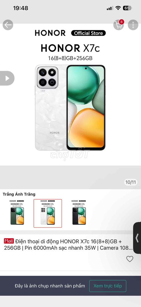 HONOR X7c 256GB Trắng Ánh Trăng. Mua bán Điện thoại tại Quận Hải Châu Đà Nẵng được đăng bởi Lê văn hùng hình 1