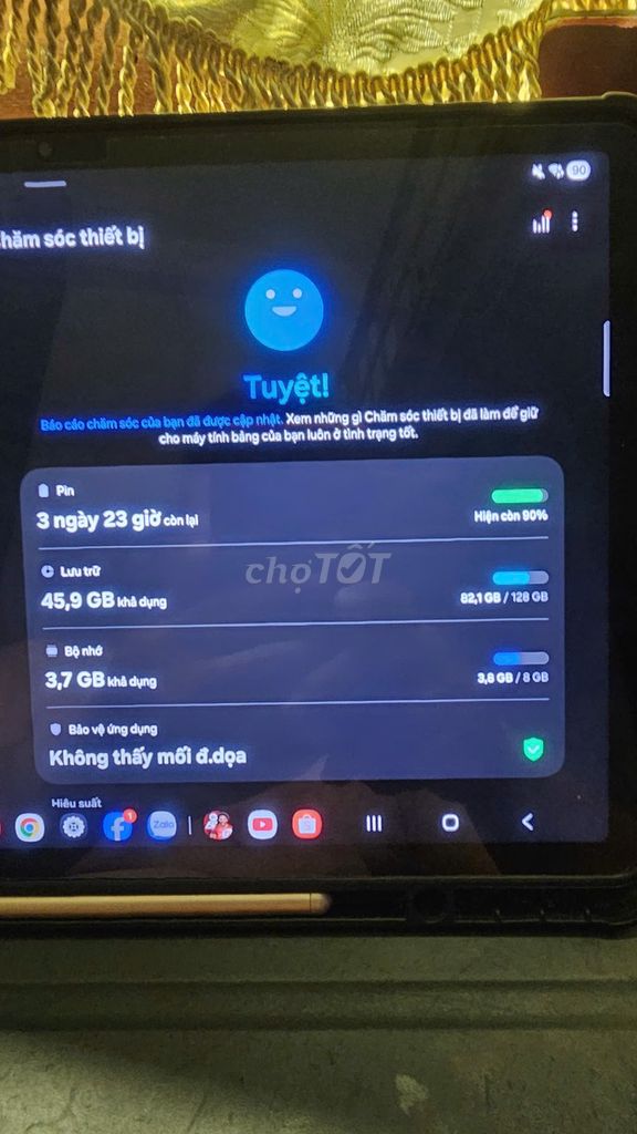 Samsung Tab S9 FE Plus 8GB/128GB Nguyên zin. Mua bán Máy tính bảng tại Quận Tân Phú Tp Hồ Chí Minh được đăng bởi Duy Du hình 1