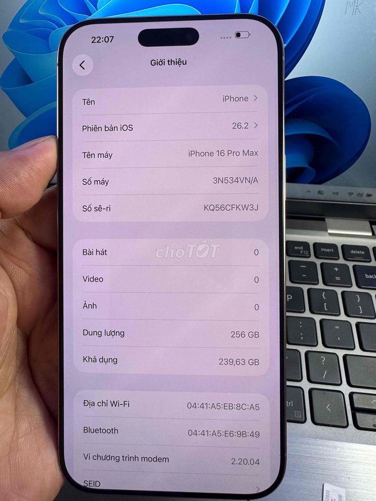 Apple iPhone 16 Pro Max 256GB Vàng 86%. Mua bán Điện thoại tại Quận 6 Tp Hồ Chí Minh được đăng bởi QUỐC THIÊN BÁN GÓP 0 ĐỒNG  hình 1