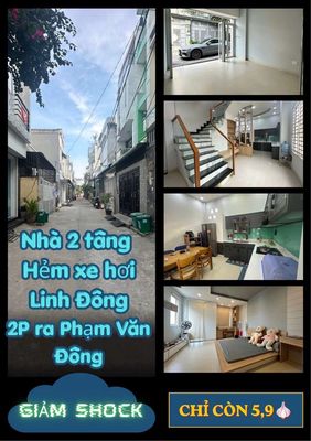 TỔNG GIẢM 1🧄 | Chỉ còn 5,9🧄 | Nhà đẹp Linh Đông | HXH | 2p ra PVD