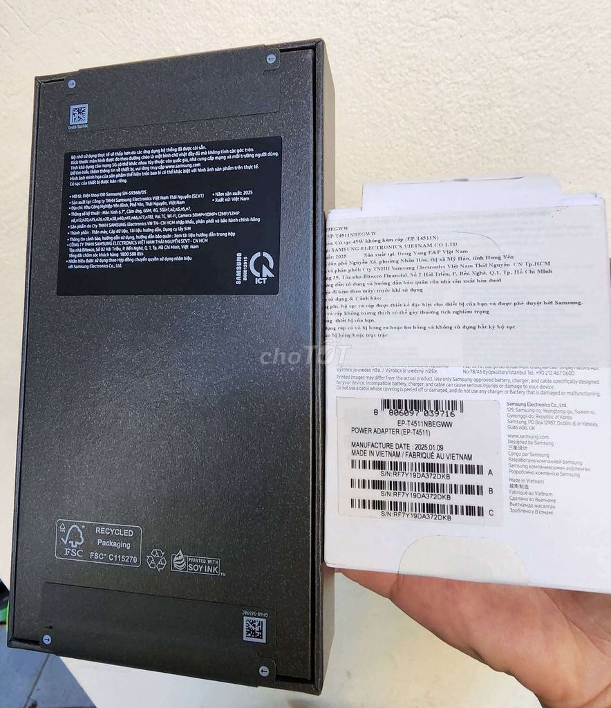 Combo Sạc 45w + Samsung S25 FE SSVN TGDĐ  New Seal. Mua bán Điện thoại tại Quận Thanh Xuân Hà Nội được đăng bởi Hoàng Sơn hình 1