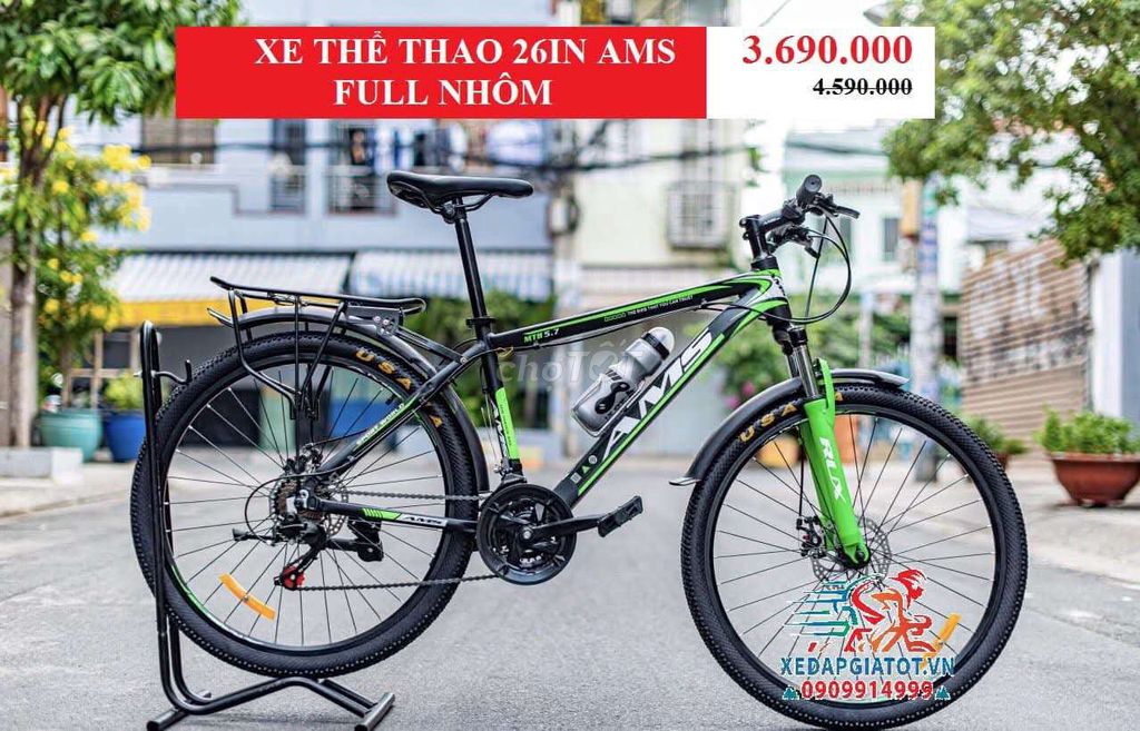 Xe Đạp thể thao AMS 26 inch. Mua bán Xe đạp tại Quận 6 Tp Hồ Chí Minh được đăng bởi Đồ điện và gia dụng quận 6 hình 1
