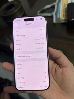 Apple iPhone 16 Pro 128GB Vàng