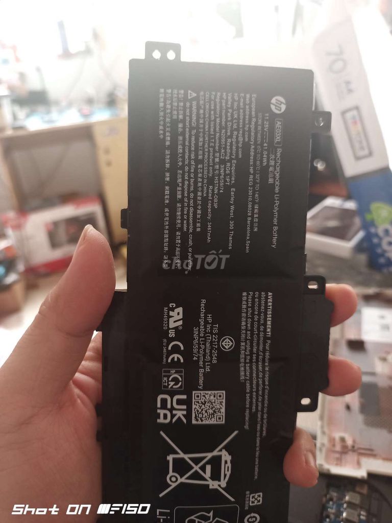Pin laptop HP AE03XL. Mua bán Linh kiện (RAM, Card...) tại Quận Tân Bình Tp Hồ Chí Minh được đăng bởi Máy tính Mạnh Tuấn hình 1