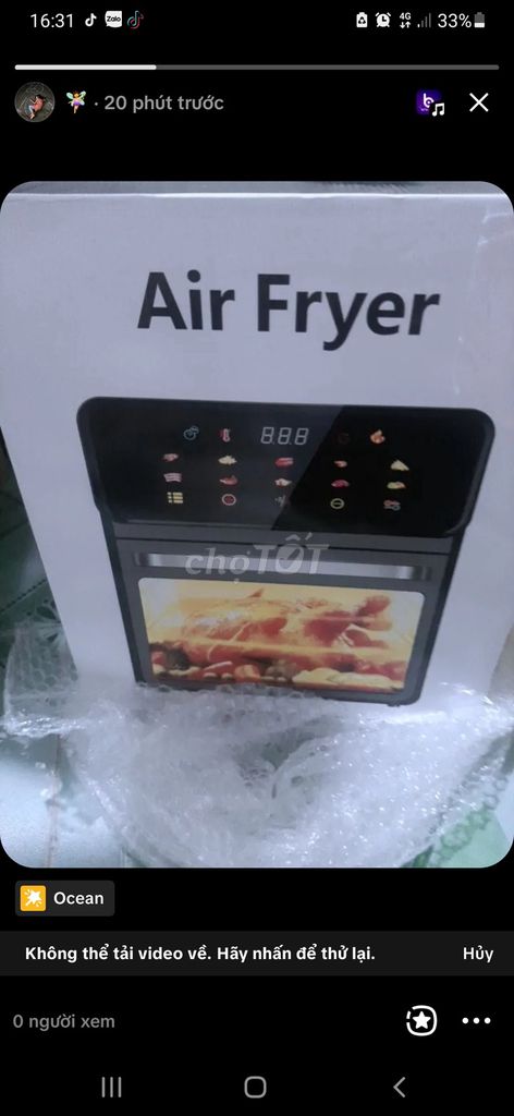 Nồi chiên không dầu 16L Mới. Mua bán Bếp, lò, đồ điện nhà bếp tại Thành phố Long Xuyên An Giang được đăng bởi Trần Bảo Anh hình 1