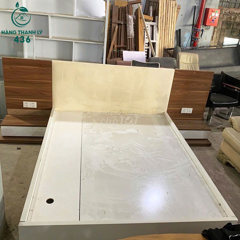Giường Ngủ Gỗ MDF Trắng, Nâu Vân Gỗ Mới 90%. Mua bán Giường, chăn ga gối nệm tại Quận Tân Phú Tp Hồ Chí Minh được đăng bởi Công Ty TNHH TM DV INKPRO hình 1