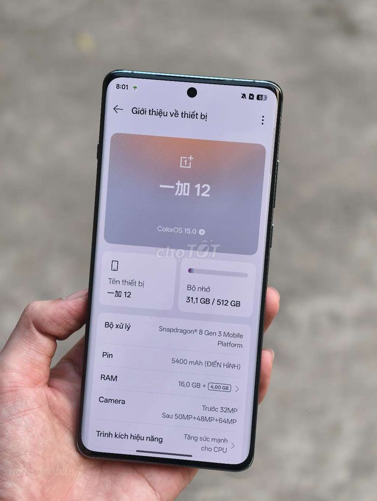 OnePlus 12 16/512GB Xanh fulbox máy 98%. Mua bán Điện thoại tại Thành phố Thủ Đức Tp Hồ Chí Minh được đăng bởi NANI MOBILE hình 1