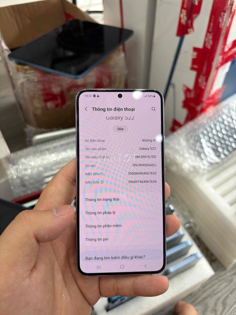 Samsung Galaxy S22 128GB Tím. Mua bán Điện thoại tại Huyện Thanh Trì Hà Nội được đăng bởi Đoàn Xuân Tùng hình 1