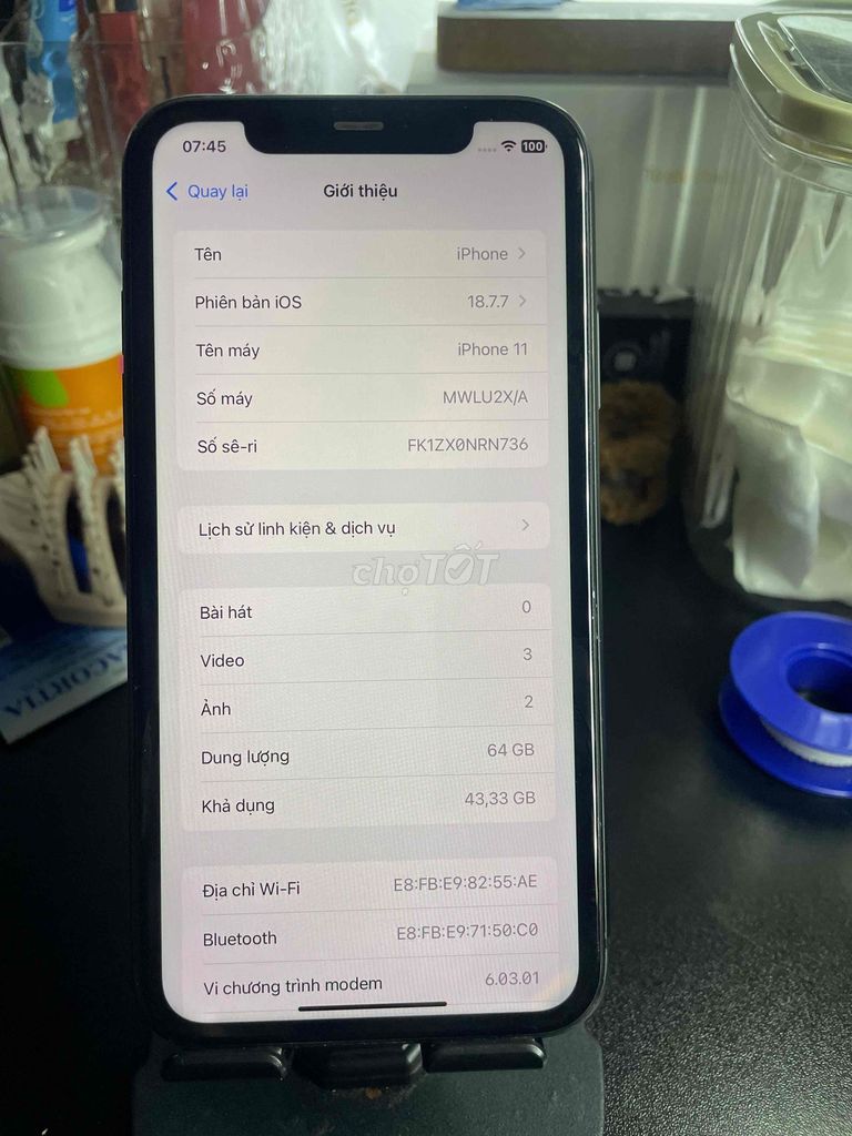iPhone 11 64GB Đã qua sử dụng Mất Face ID. Mua bán Điện thoại tại Quận Nam Từ Liêm Hà Nội được đăng bởi Bùi Thanh Phong hình 1
