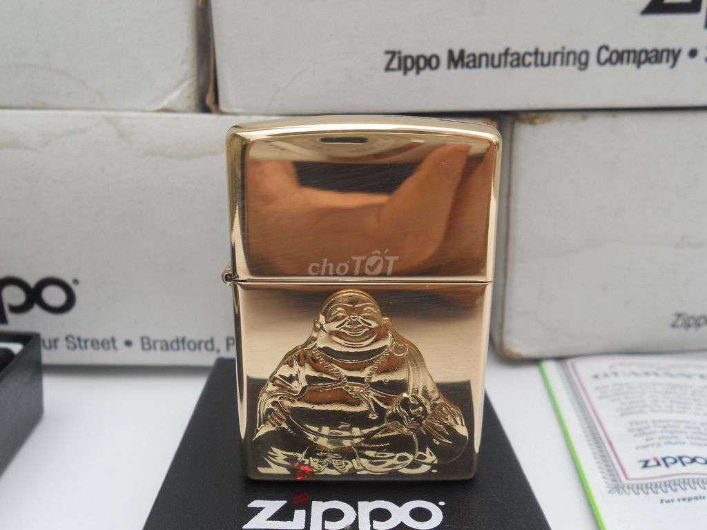 Zippo USA ' Ông PHẬT DI LẠC [ Đồng Khối, Hiếm] zin