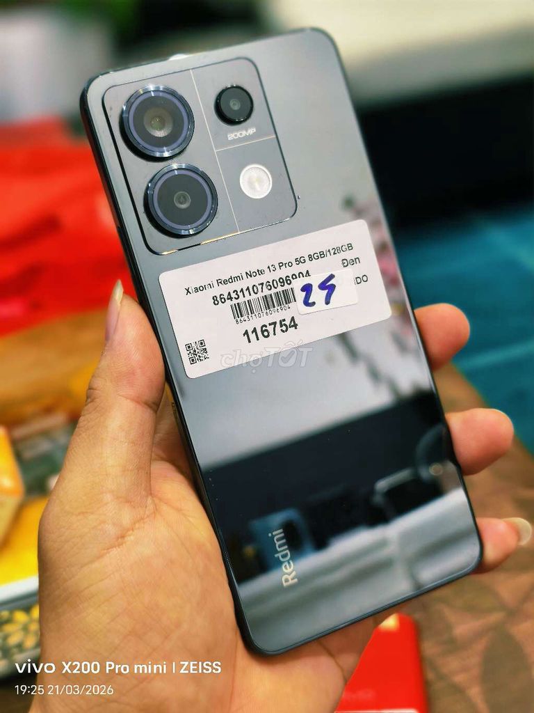 Xiaomi Redmi Note 13 Pro 5G 128GB Đen. Mua bán Điện thoại tại Quận Tân Bình Tp Hồ Chí Minh được đăng bởi Táo Bán Lổ hình 1