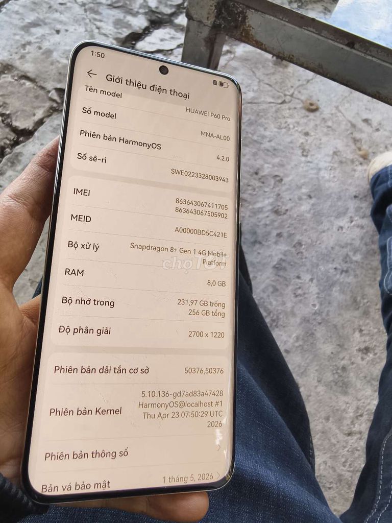 Huawei P60 Pro 256GB Trắng. Mua bán Điện thoại tại Huyện Châu Thành Bến Tre được đăng bởi đam mê công nghệ hình 1