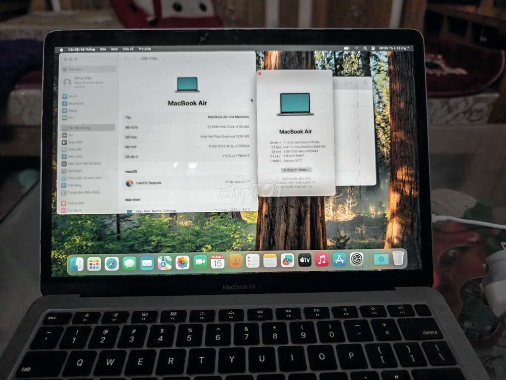 Apple Macbook Air i3 2020 Xám 8GB/250GB Like New. Mua bán Laptop tại undefined undefined được đăng bởi Huy Phong hình 1