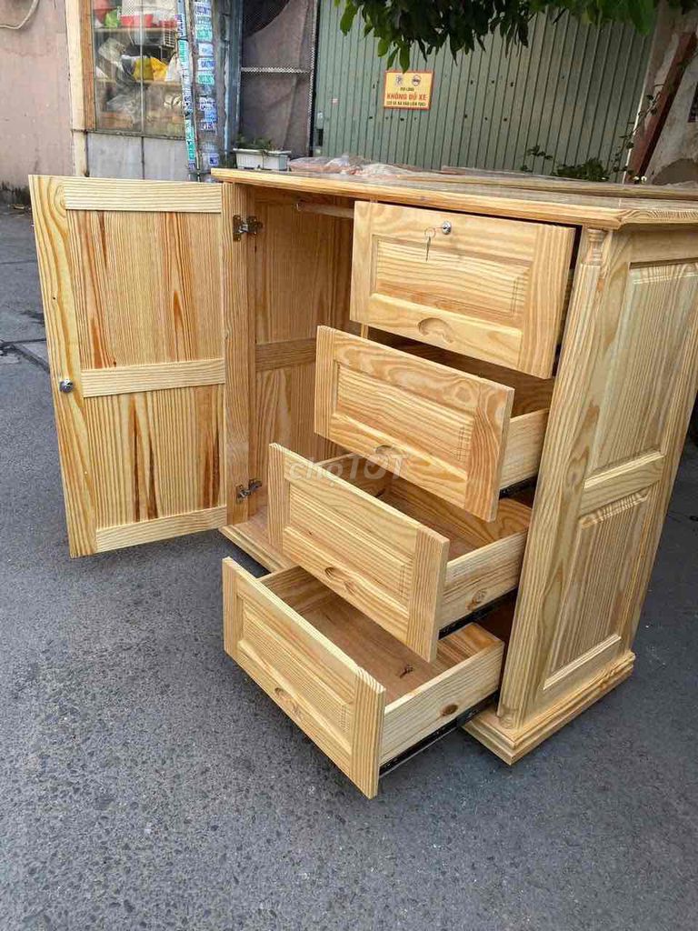 Tủ quần áo gỗ thông vàng gỗ. Mua bán Tủ, kệ gia đình tại Quận Gò Vấp Tp Hồ Chí Minh được đăng bởi Đồ Gỗ Giá Xưởng hình 1