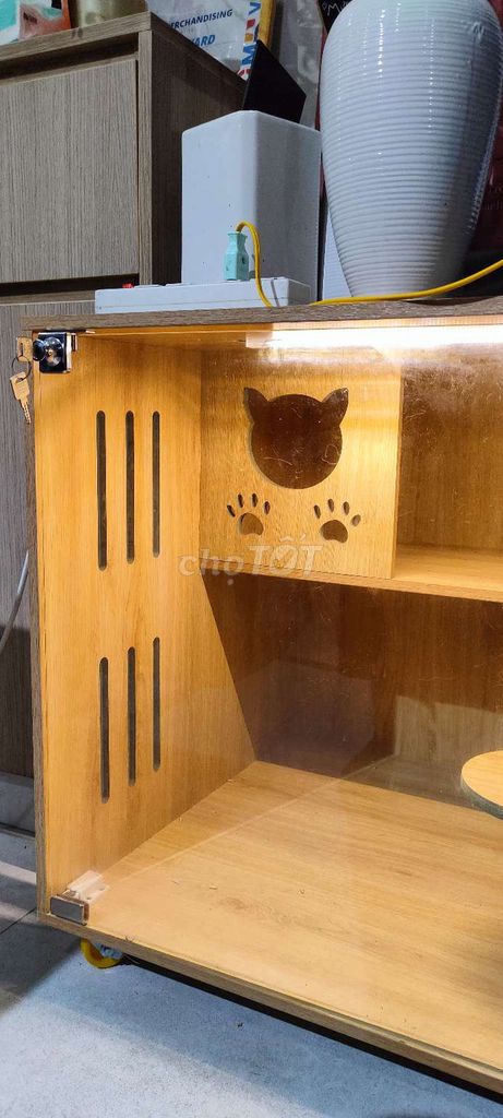 Chuồng mèo gỗ 60x60x60 cm. Mua bán Phụ kiện, Thức ăn, Dịch vụ tại Quận 8 Tp Hồ Chí Minh được đăng bởi Khoi Pham hình 1