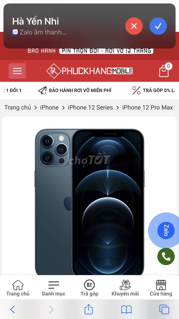 iPhone 12 Pro Max Xanh. Mua bán Điện thoại tại Huyện Gò Dầu Tây Ninh được đăng bởi Tên chưa cung cấp hình 1