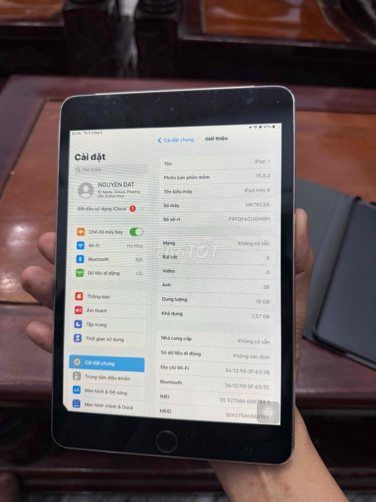 2 xác iPad mini 4 dùng OK. Mua bán Máy tính bảng tại Huyện Long Thành Đồng Nai được đăng bởi Dark Milk hình 1