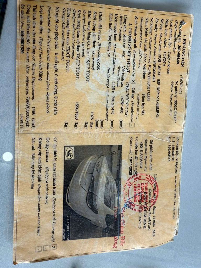 Vios E 2022 màu trắng ngọc trai. Mua bán Ô tô tại Thành phố Đà Lạt Lâm Đồng được đăng bởi Nguyễn Văn Đức hình 3