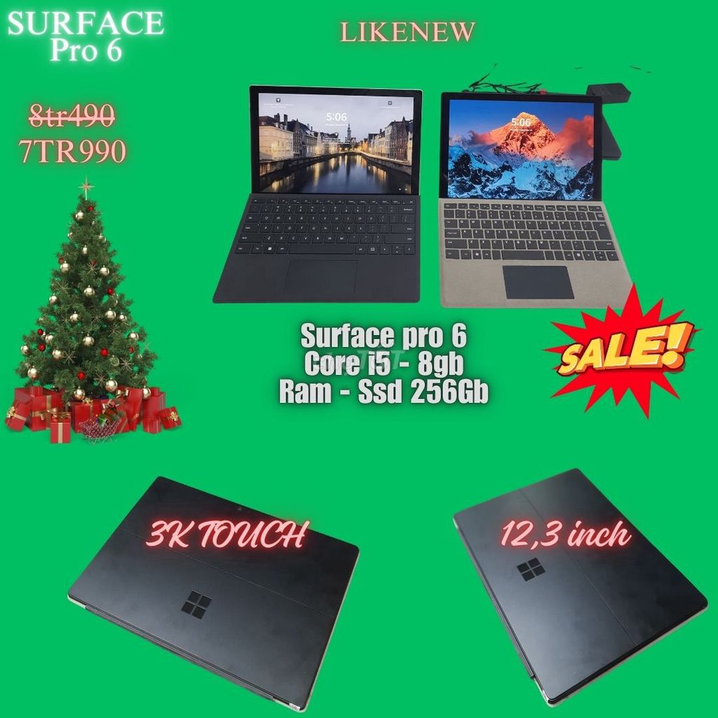 laptop Surface Pro 6 Nguyên zin đẹp 99%