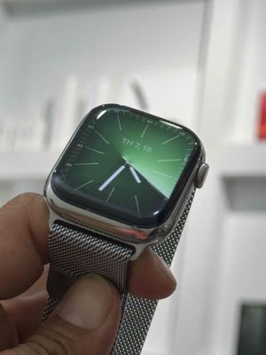 Apple Watch Thép Seri 7 45mm Pin 100% Like New Zin