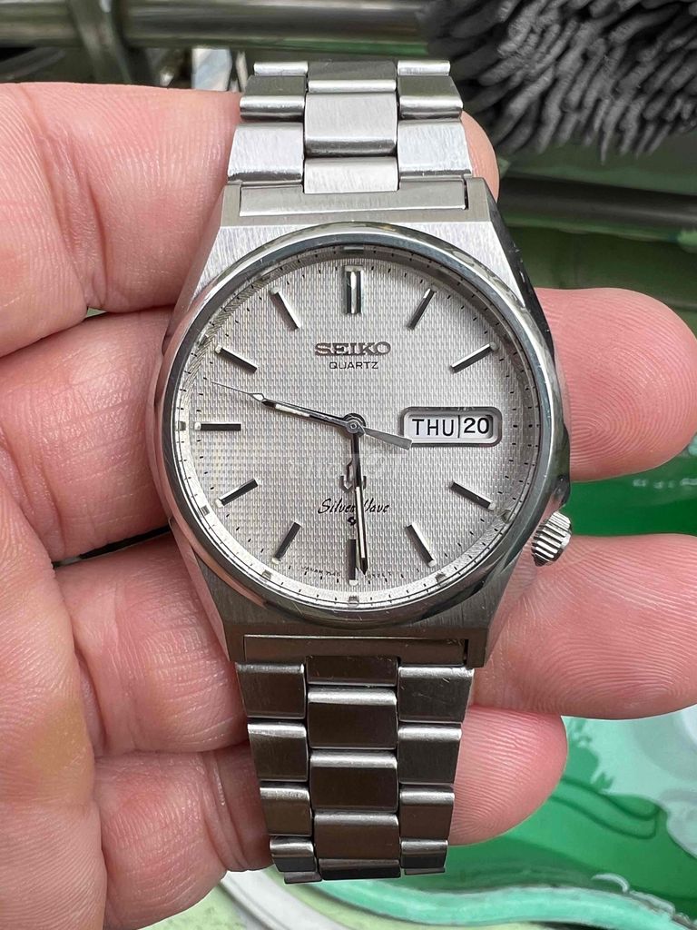 đồng hồ seiko sống bạc máy pin size 36