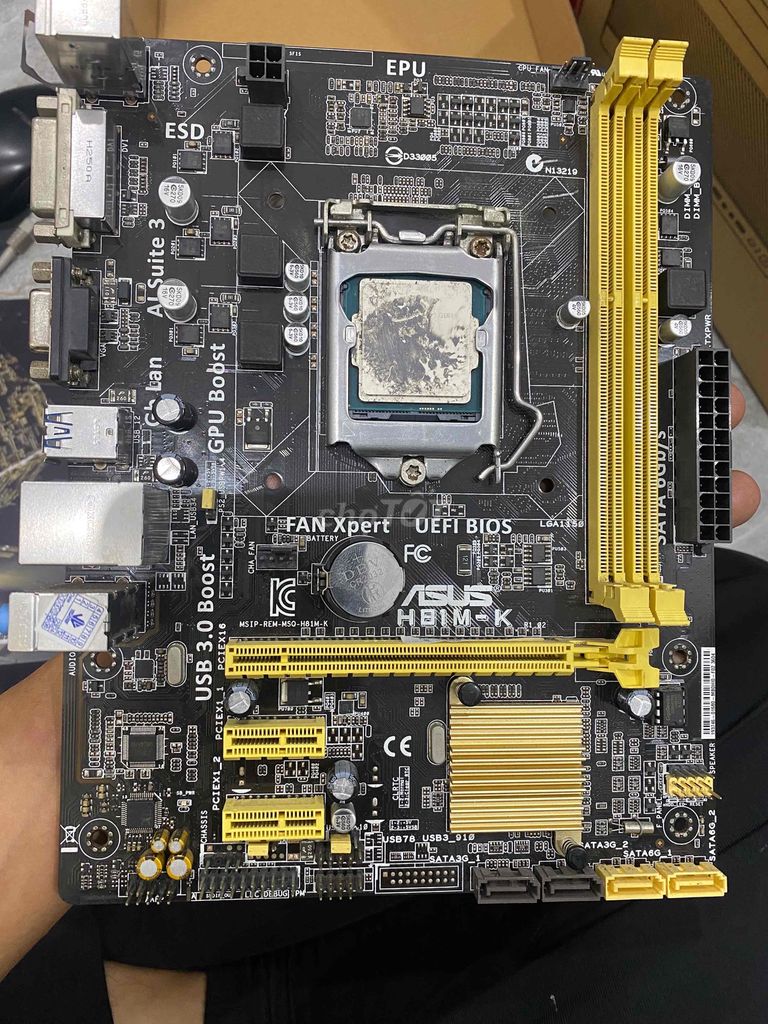 Bo mạch chủ Asus H81M-K Đen. Mua bán Linh kiện (RAM, Card...) tại Huyện Núi Thành Quảng Nam được đăng bởi ti  hình 1